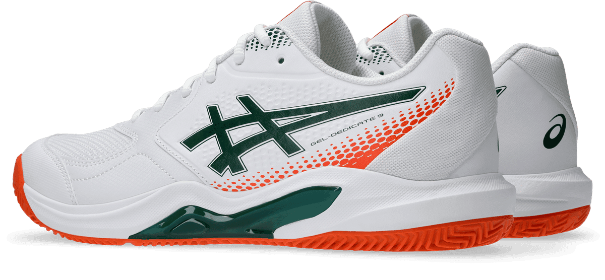 کفش پدل مردانه اسیکس – Asics Gel-Dedicate 9 – سفید/سبز — تصویر ۳