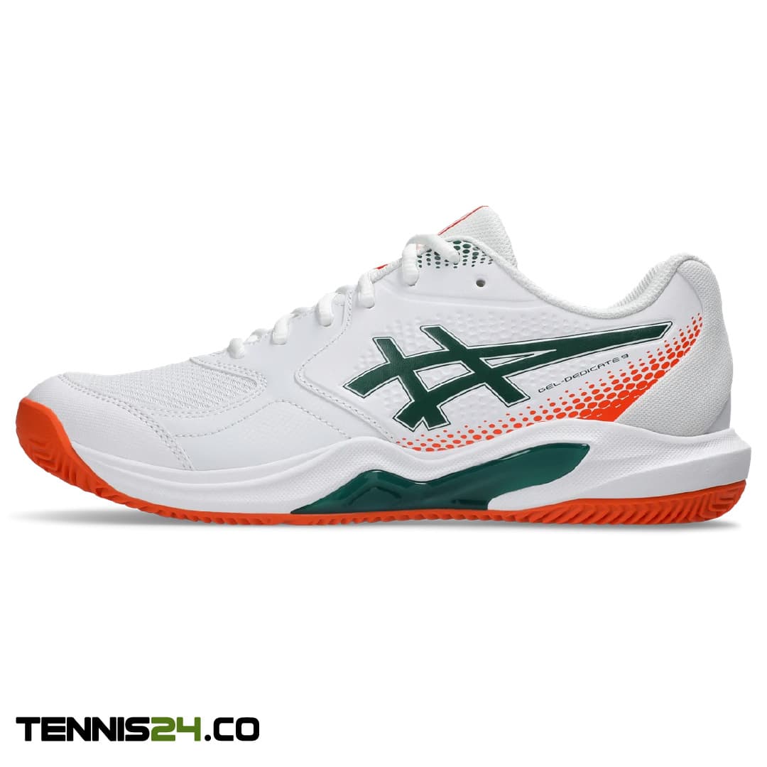 کفش پدل مردانه اسیکس – Asics Gel-Dedicate 9 – سفید/سبز — تصویر ۲