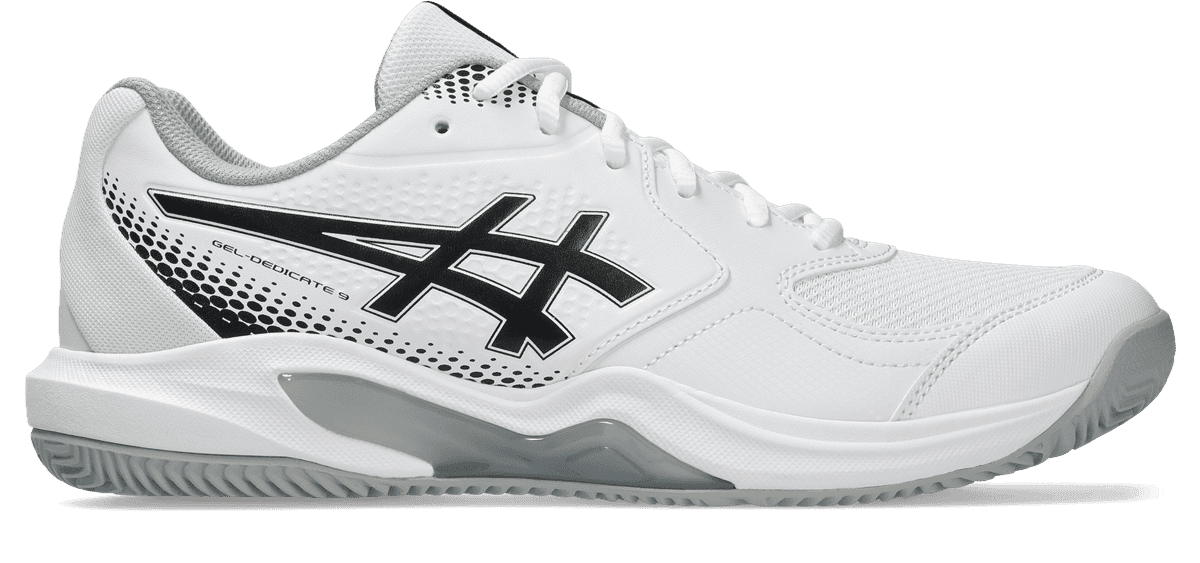 کفش پدل مردانه اسیکس – Asics Gel-Dedicate 9 – سفید/مشکی — تصویر ۳
