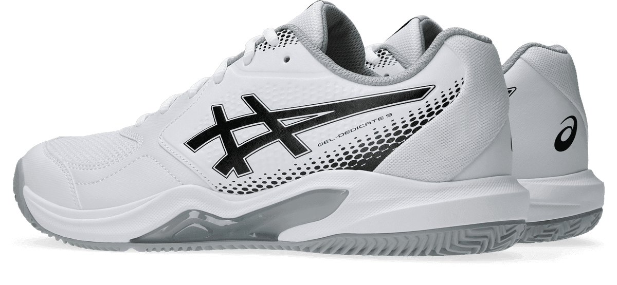 کفش پدل مردانه اسیکس – Asics Gel-Dedicate 9 – سفید/مشکی — تصویر ۸