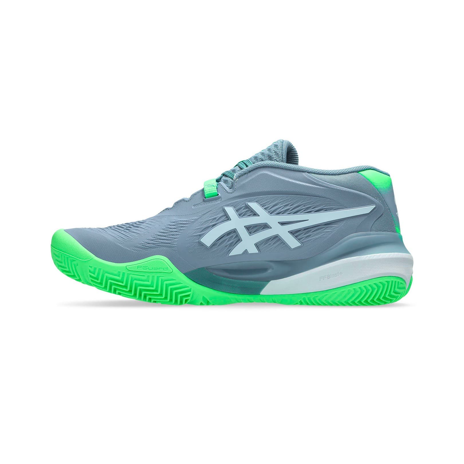 کفش پدل مردانه اسیکس Asics Gel Resolution X Padel – خاکستری/سبز — تصویر ۹