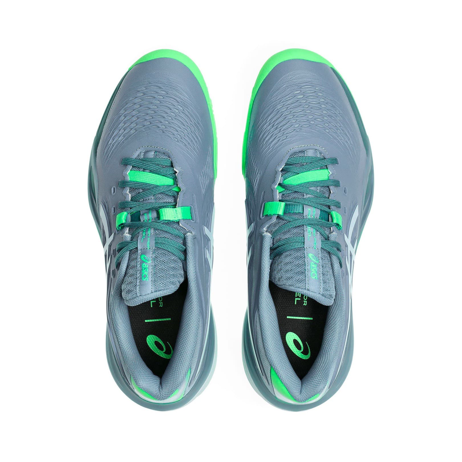 کفش پدل مردانه اسیکس Asics Gel Resolution X Padel – خاکستری/سبز — تصویر ۱۲