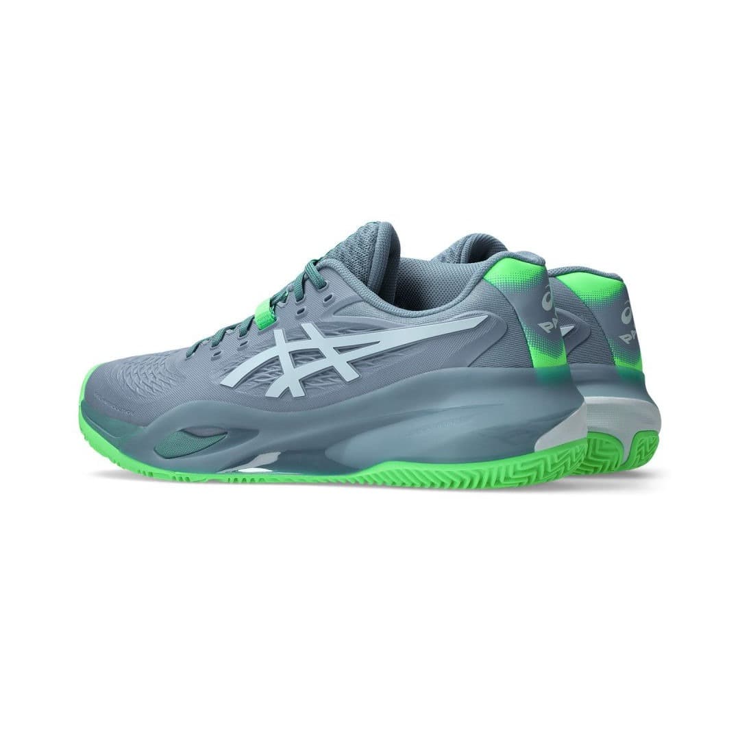 کفش پدل مردانه اسیکس Asics Gel Resolution X Padel – خاکستری/سبز — تصویر ۱۱