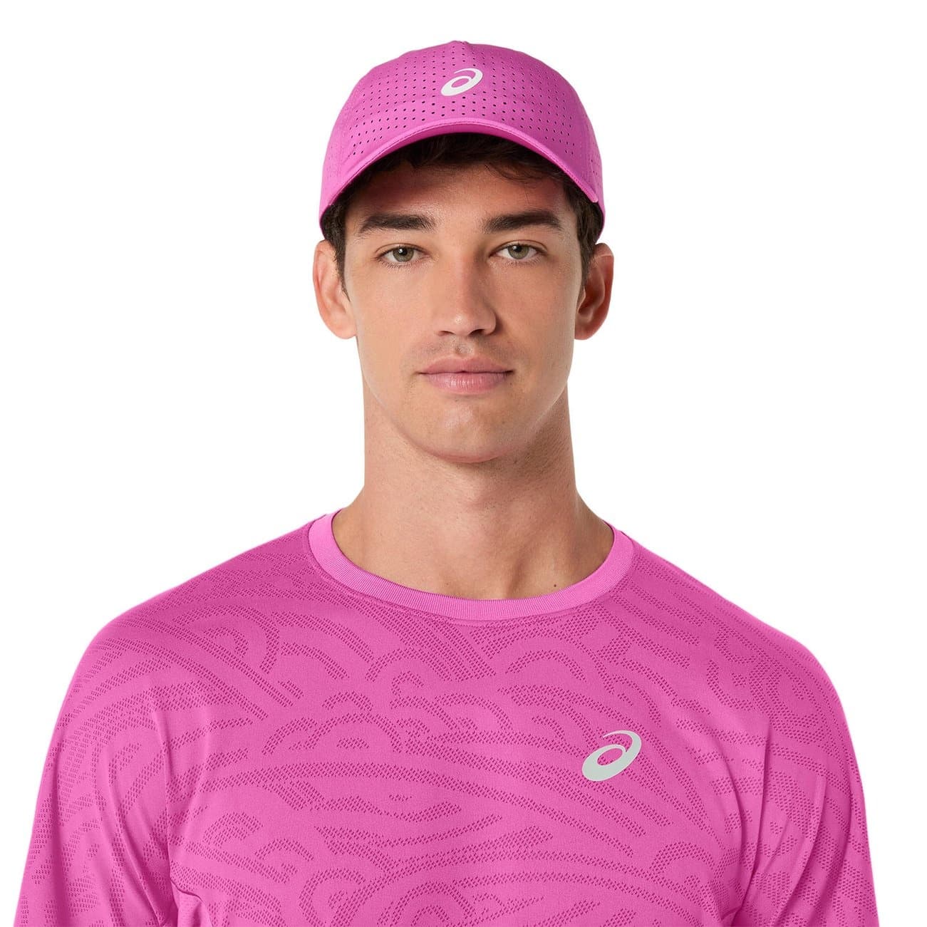 تی شرت تنیس مردانه اسیکس Asics MATCH JACQUARD SS TOP- بنفش — تصویر ۴