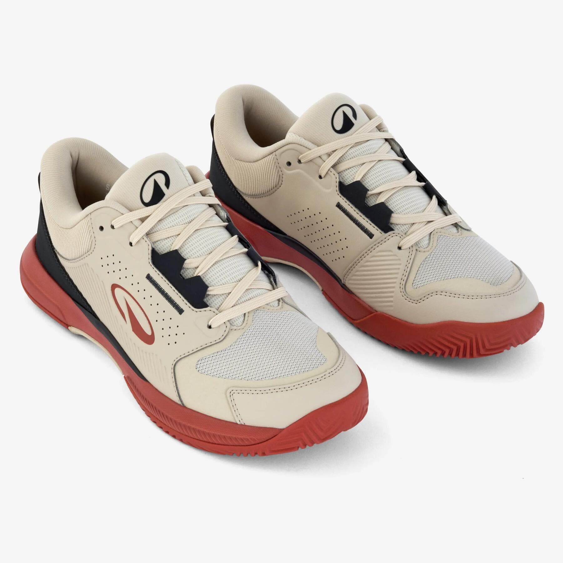 کفش تنیس مردانه دکتلون کویکما – Decathlon Comfort Clay – کرم/نارنجی — تصویر ۶