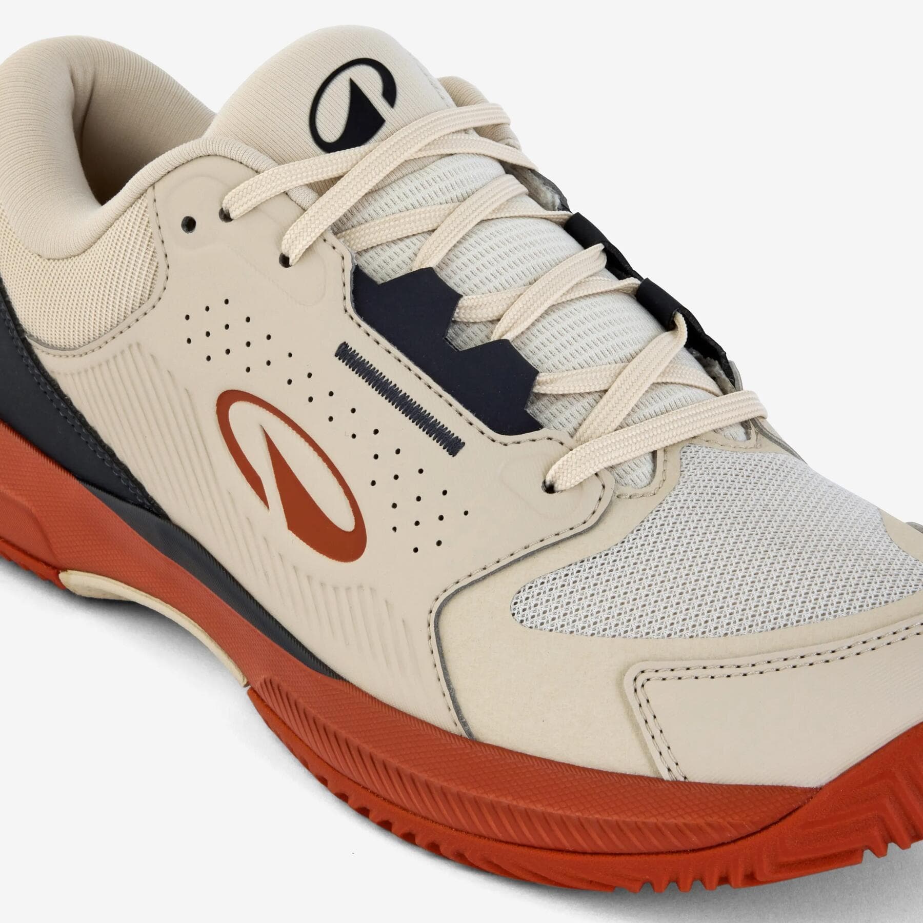 کفش تنیس مردانه دکتلون کویکما – Decathlon Comfort Clay – کرم/نارنجی — تصویر ۵