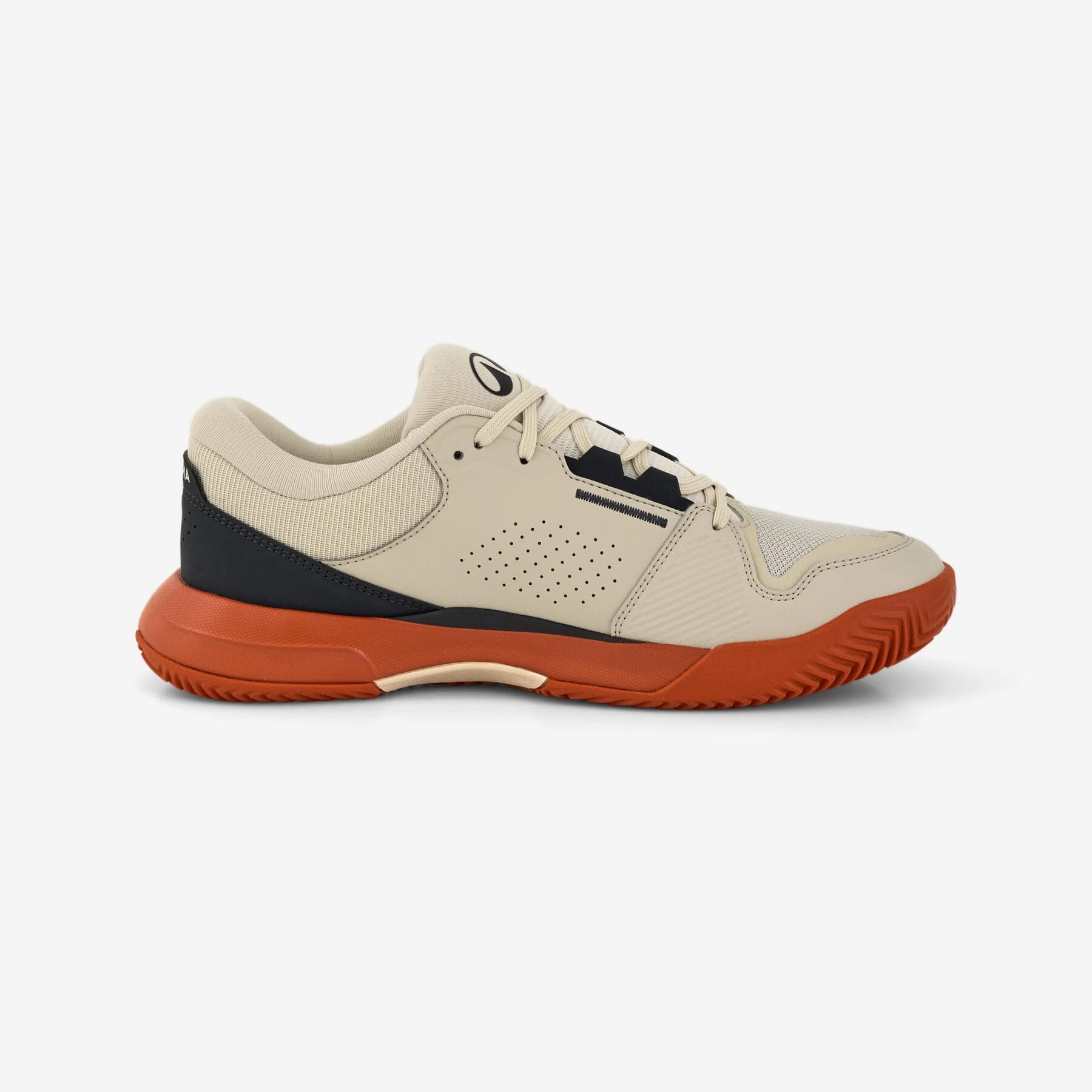 کفش تنیس مردانه دکتلون کویکما – Decathlon Comfort Clay – کرم/نارنجی — تصویر ۲