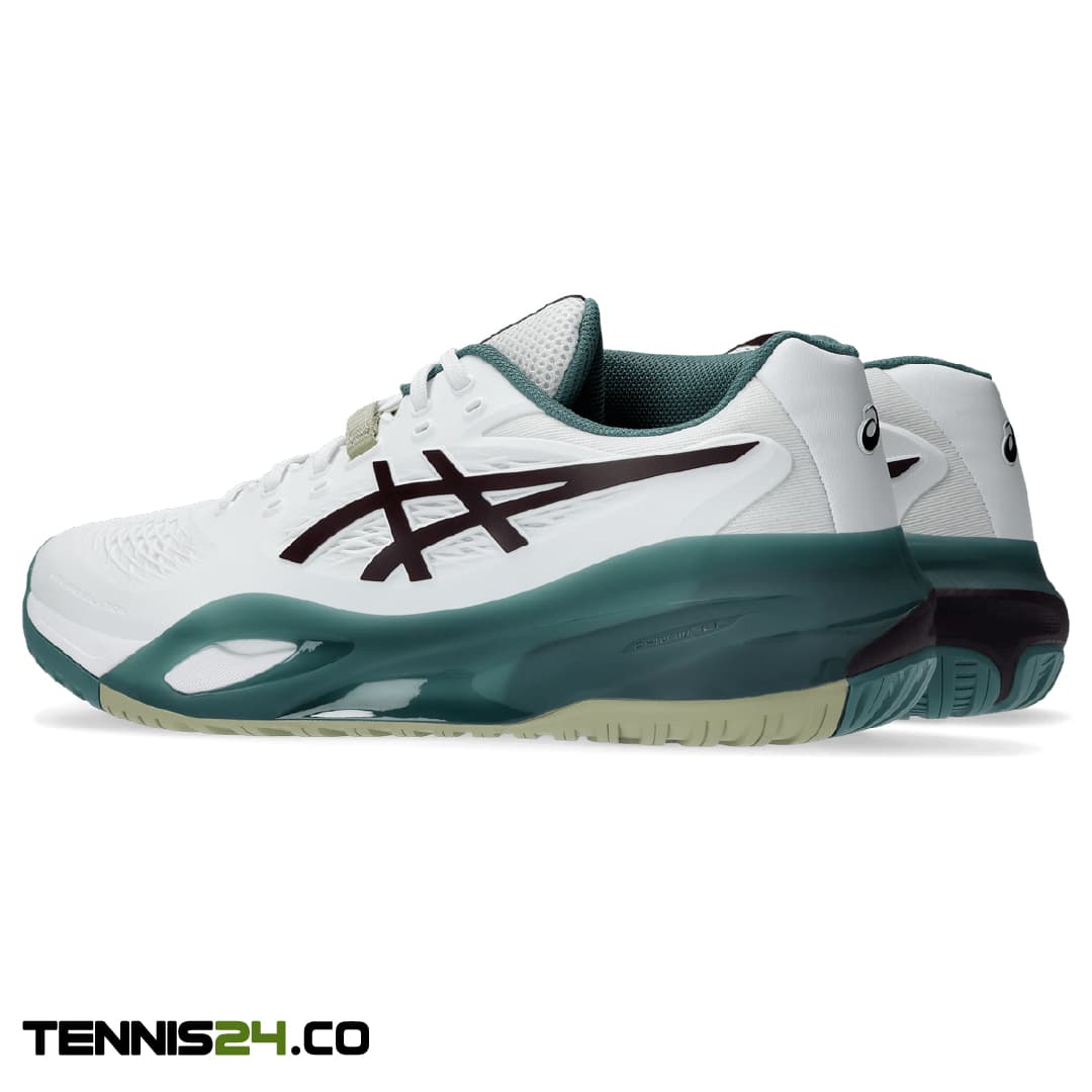 کفش تنیس مردانه اسیکس Asics GEL-RESOLUTION X – سفید/سبز — تصویر ۷