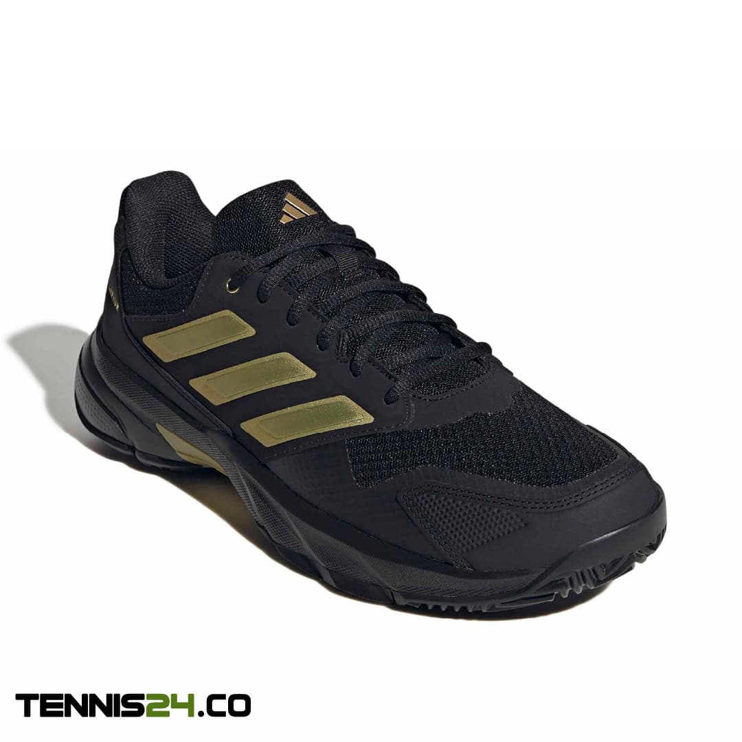 کفش تنیس مردانه آدیداس ADIDAS COURTJAM CONTROL 3 – مشکی/طلایی — تصویر ۵