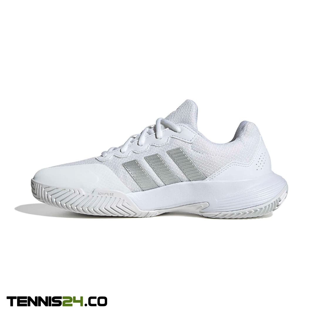 کفش تنیس زنانه آدیداس – ADIDAS GAMECOURT 2 Clay – سفید/نقره ای