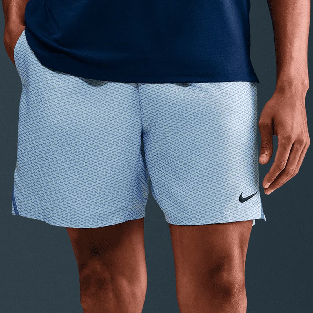 شلوارک تنیس مردانه نایک NikeCourt Dri-FIT Victory 18cm – آبی