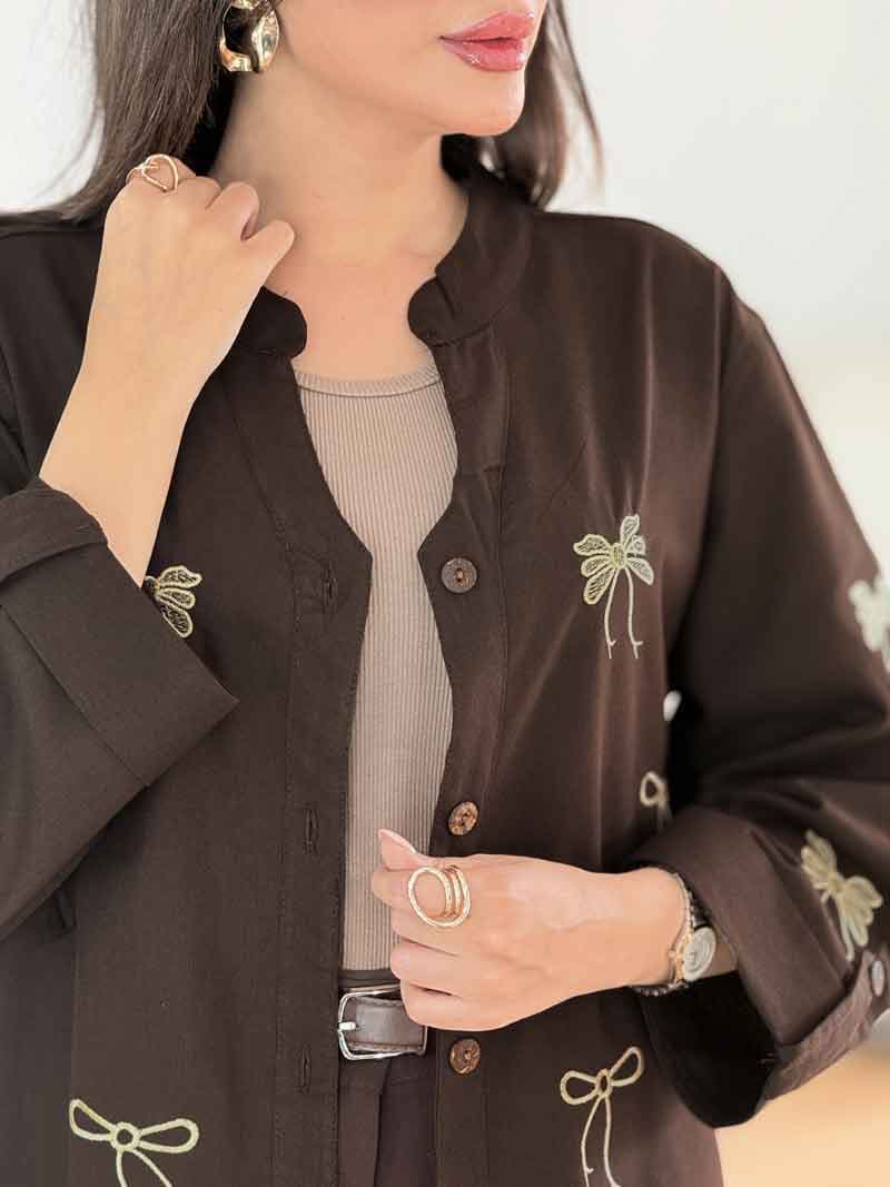 مانتو آستین پاگن طرح پاپیون کد 8215 — تصویر ۵