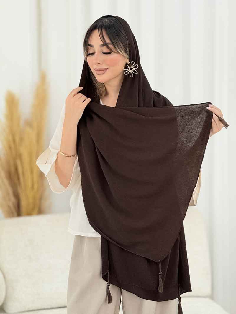 شال منگوله دار نیلسا کد 8175 — تصویر ۷