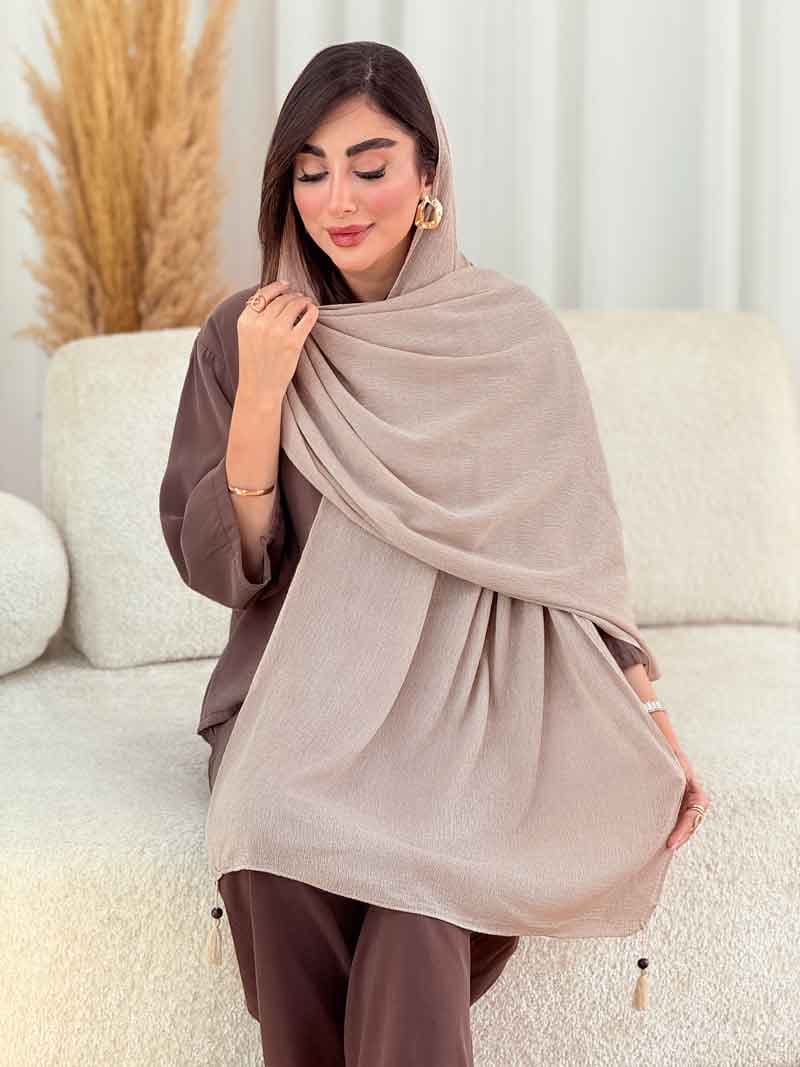 شال منگوله دار نیلسا کد 8175 — تصویر ۶