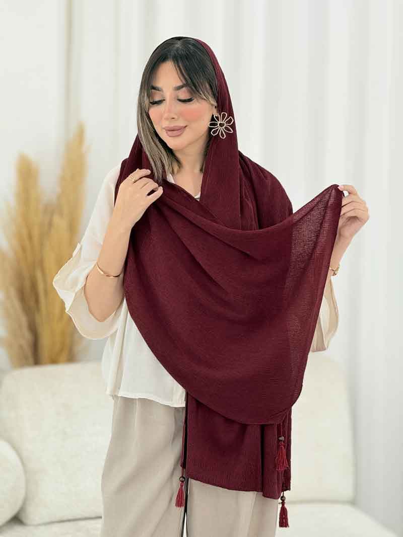 شال منگوله دار نیلسا کد 8175