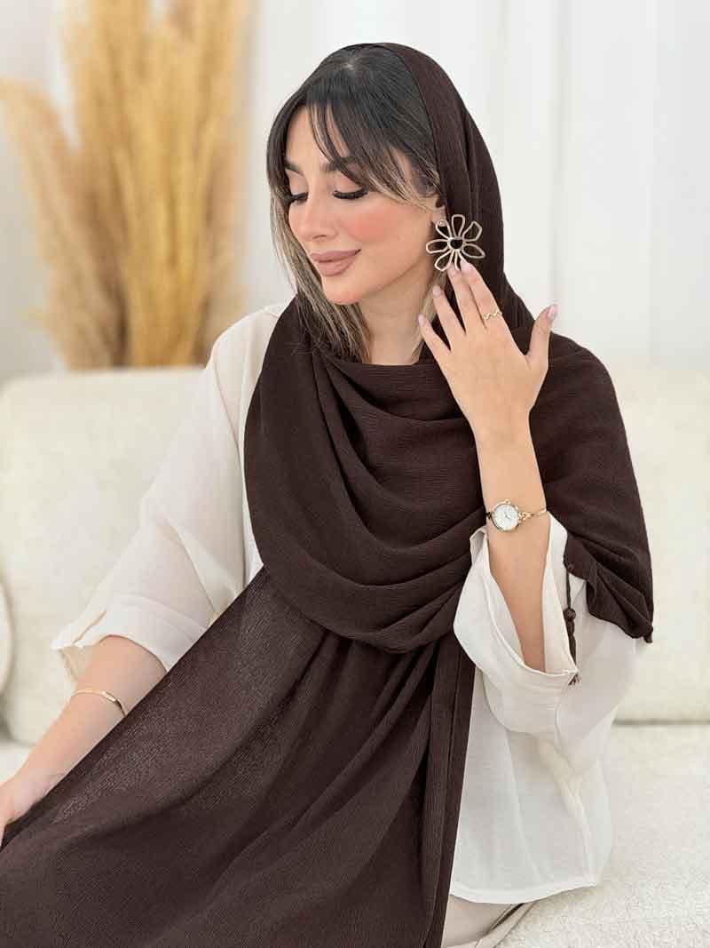 شال منگوله دار نیلسا کد 8175 — تصویر ۲