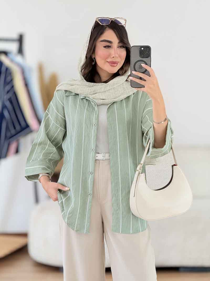 مانتو راه راه فرشته کد 8182