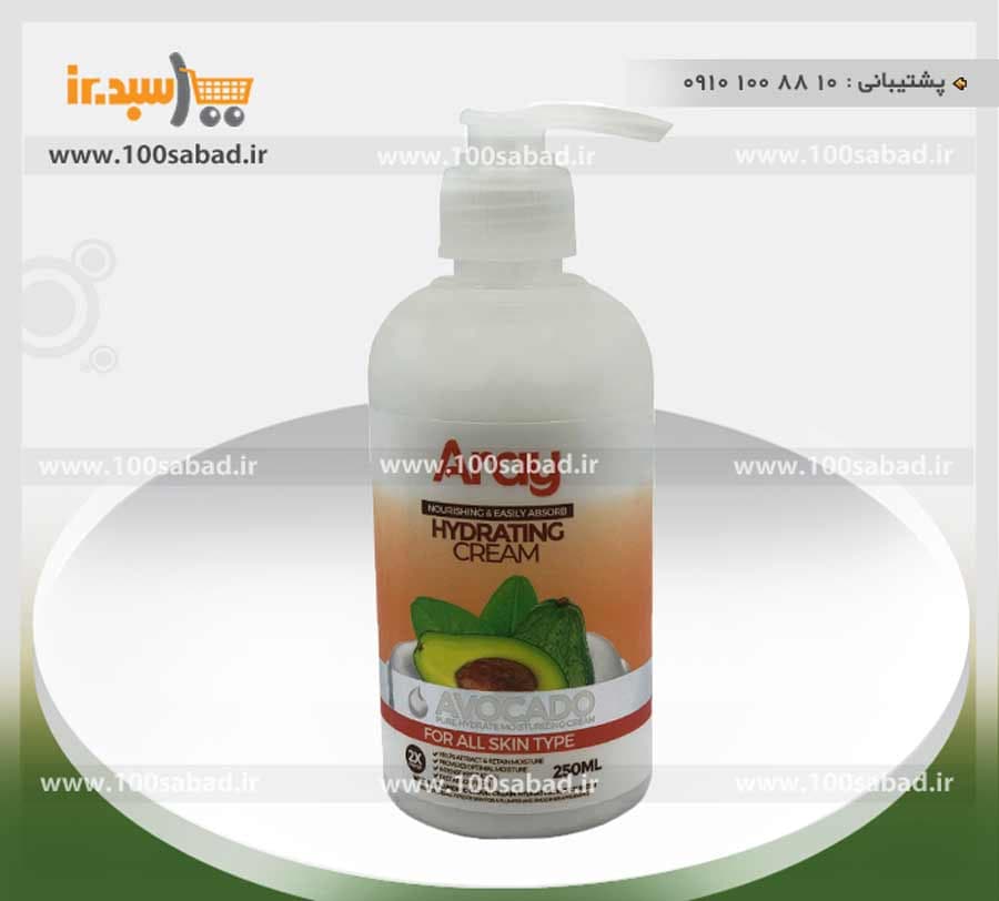کرم آبرسان پوست آووکادو پمپی 250 میل آرای Aray