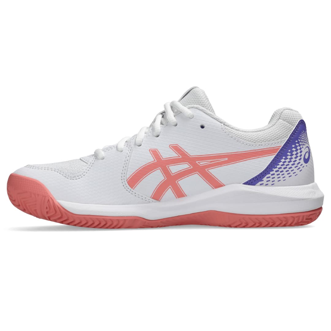 کفش پدل زنانه اسیکس GEL-DEDICATE 8 PADEL – سفید/گلبهی — تصویر ۳