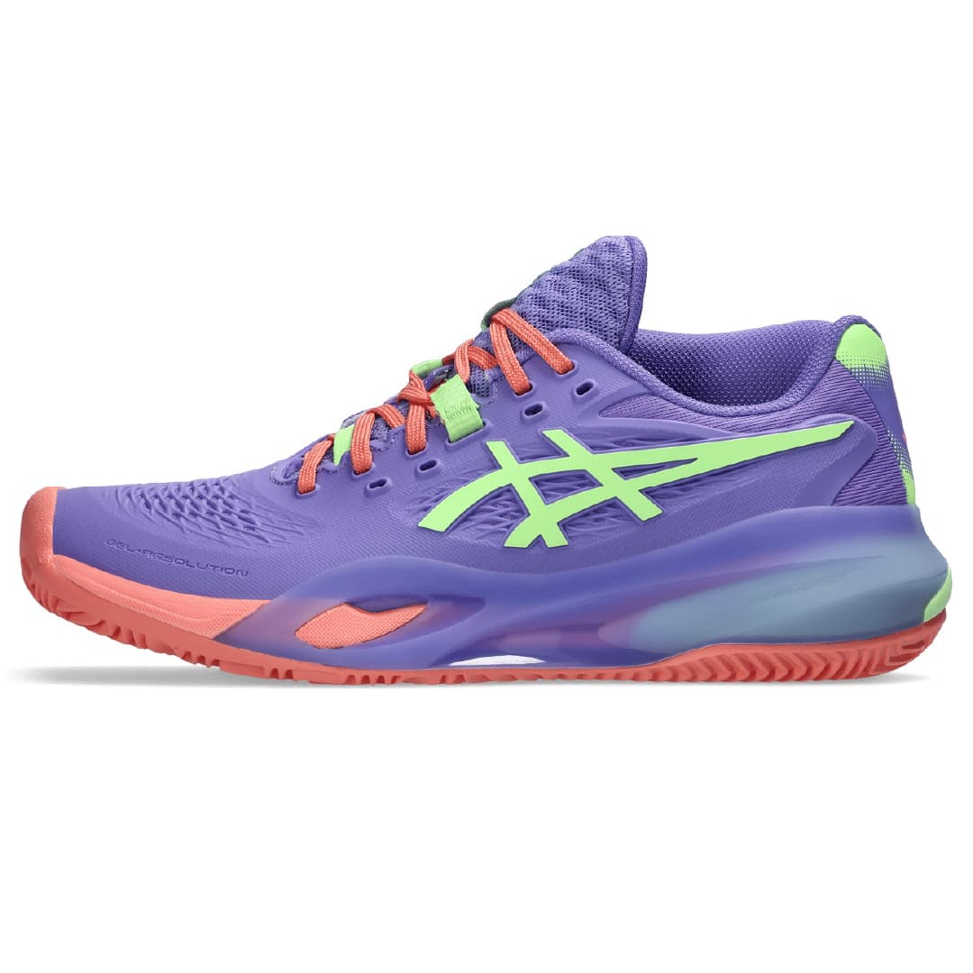 کفش پدل زنانه اسیکس GEL-RESOLUTION X PADEL – بنفش/سبز
