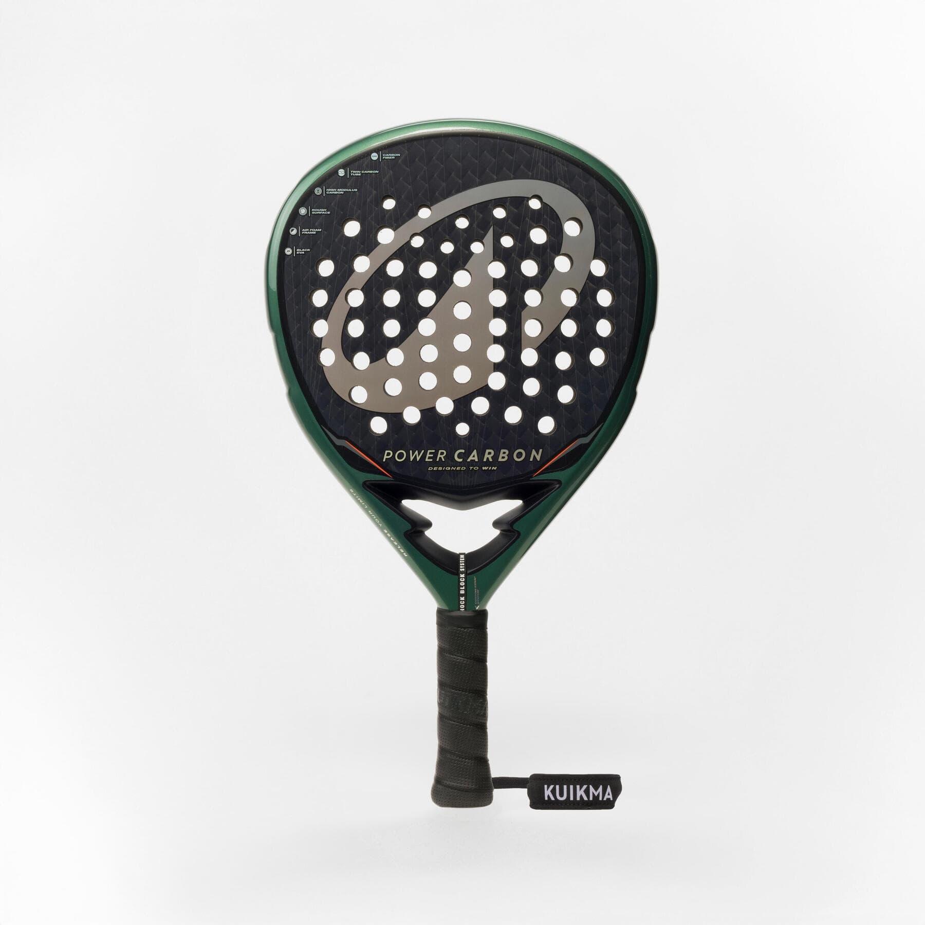 راکت پدل بزرگسال دکتلون Decathlon Adult Padel Kuikma Power Carbon – مشکی/سبز