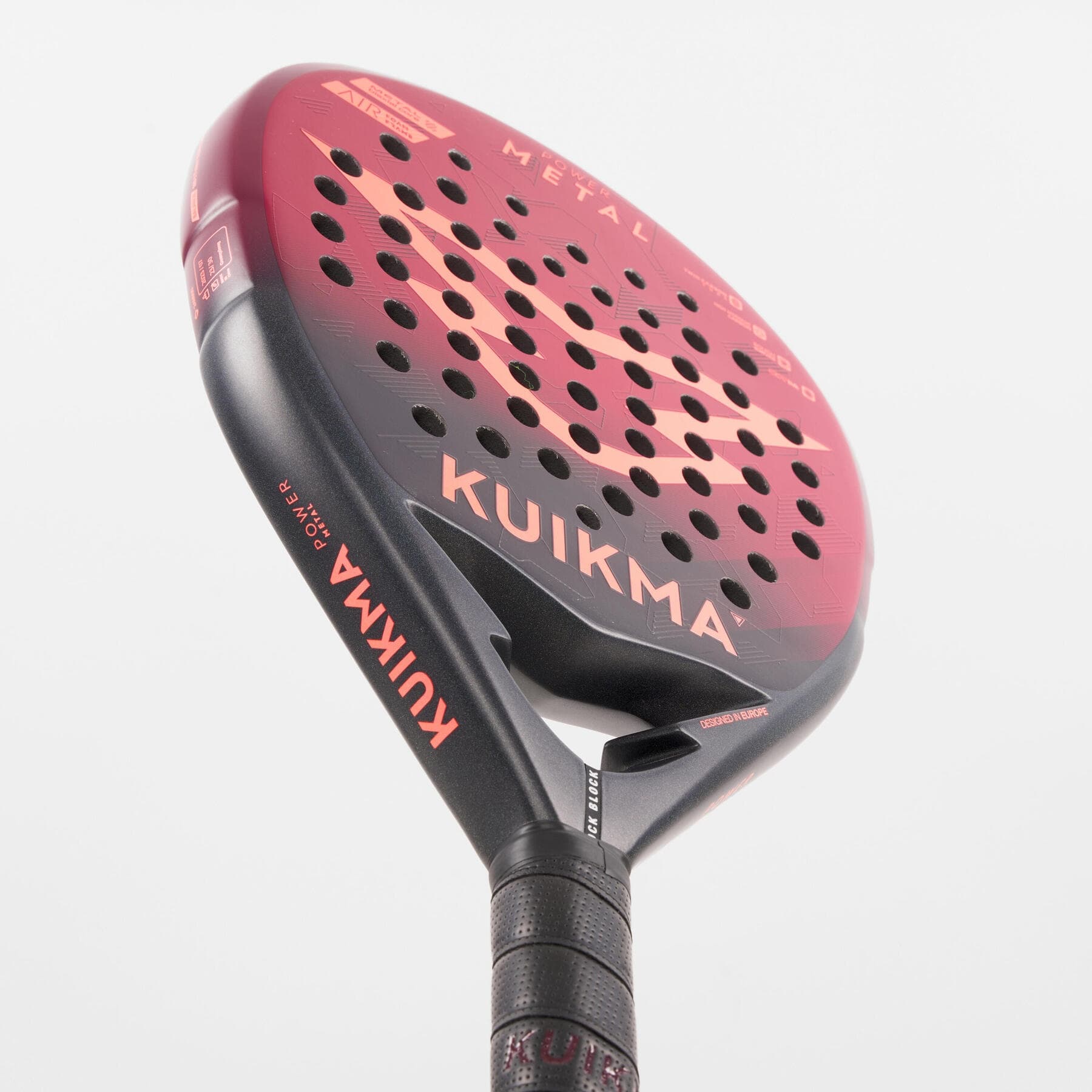 راکت پدل بزرگسال دکتلون Decathlon Adult Padel Kuikma Power Metal – زرشکی — تصویر ۳