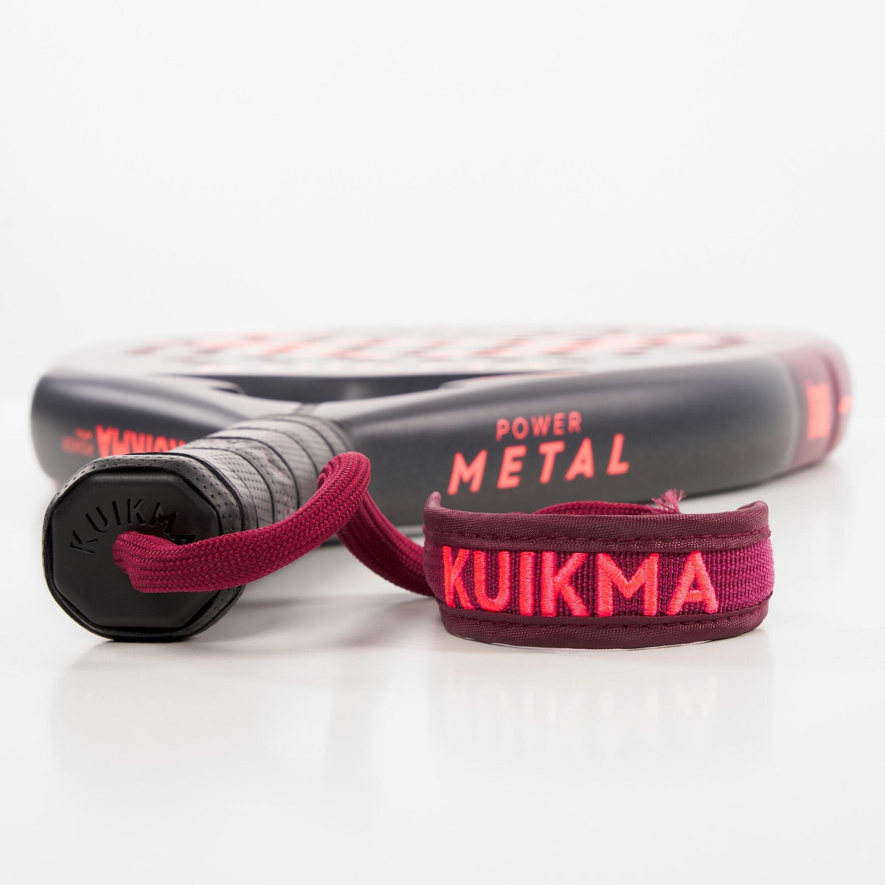 راکت پدل بزرگسال دکتلون Decathlon Adult Padel Kuikma Power Metal – زرشکی — تصویر ۴