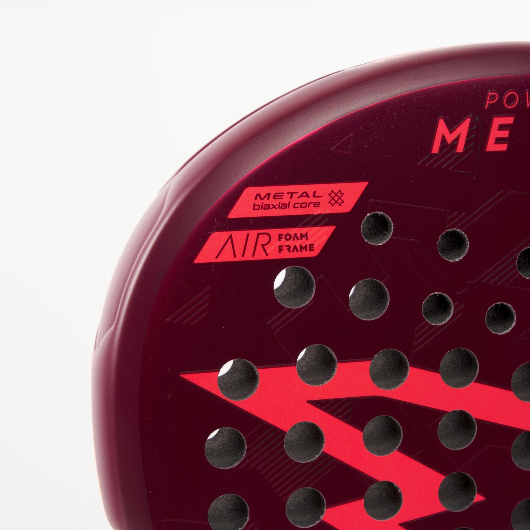 راکت پدل بزرگسال دکتلون Decathlon Adult Padel Kuikma Power Metal – زرشکی — تصویر ۷