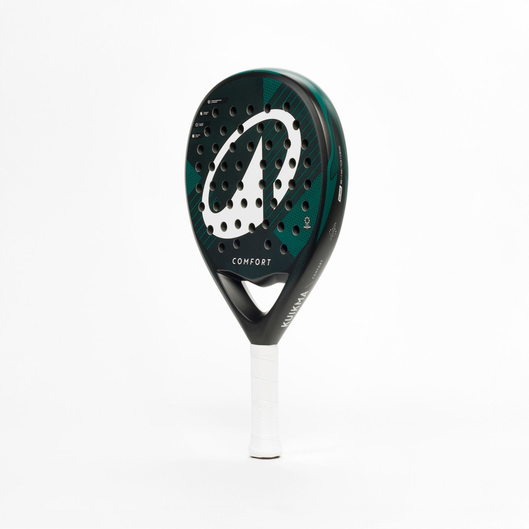 راکت پدل بزرگسال دکتلون Decathlon Adult Padel Kuikma PR Comfort – مشکی/سبز — تصویر ۵