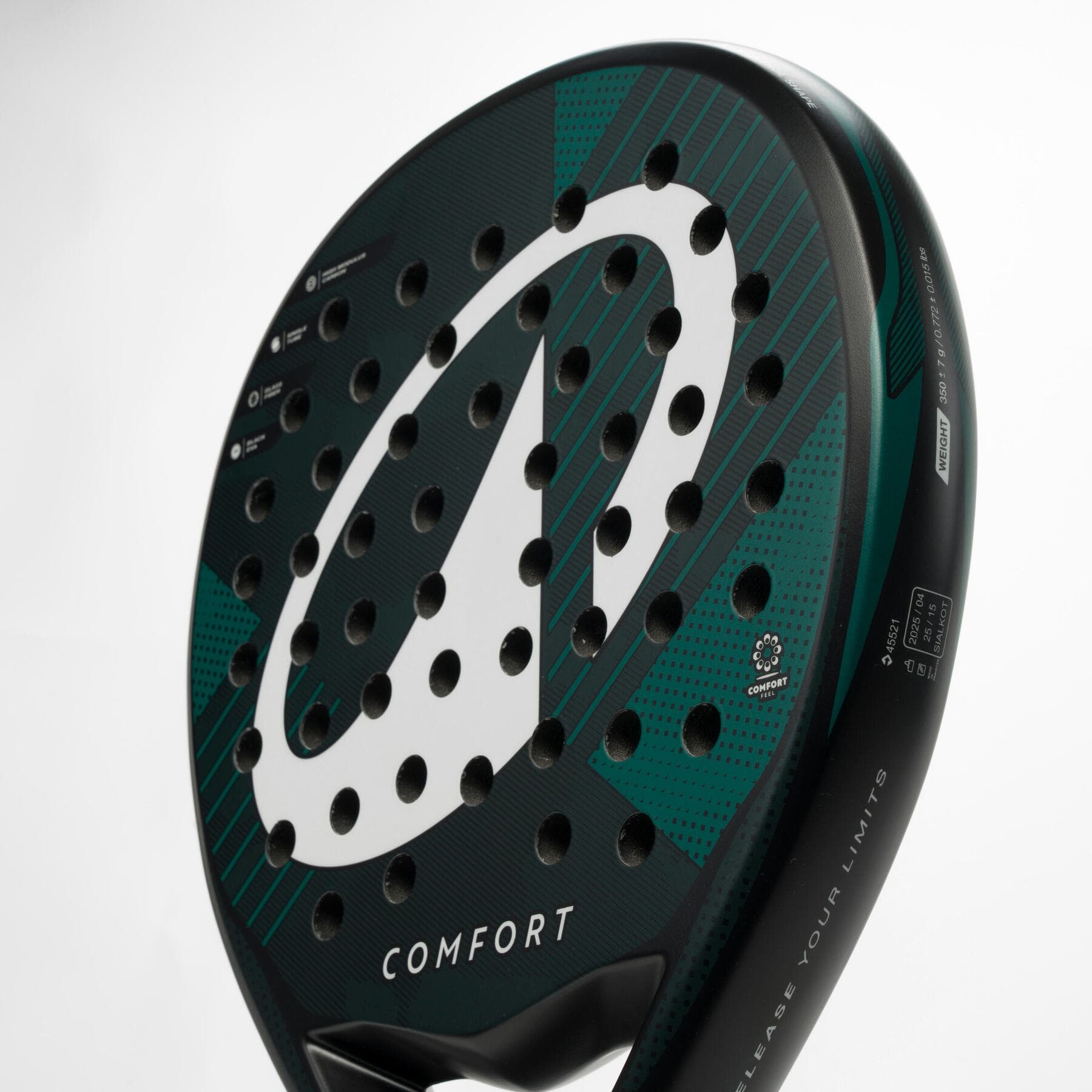راکت پدل بزرگسال دکتلون Decathlon Adult Padel Kuikma PR Comfort – مشکی/سبز — تصویر ۲
