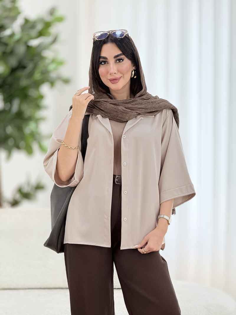 مانتو آستین پاکتی نارمیلا کد 8166 — تصویر ۳
