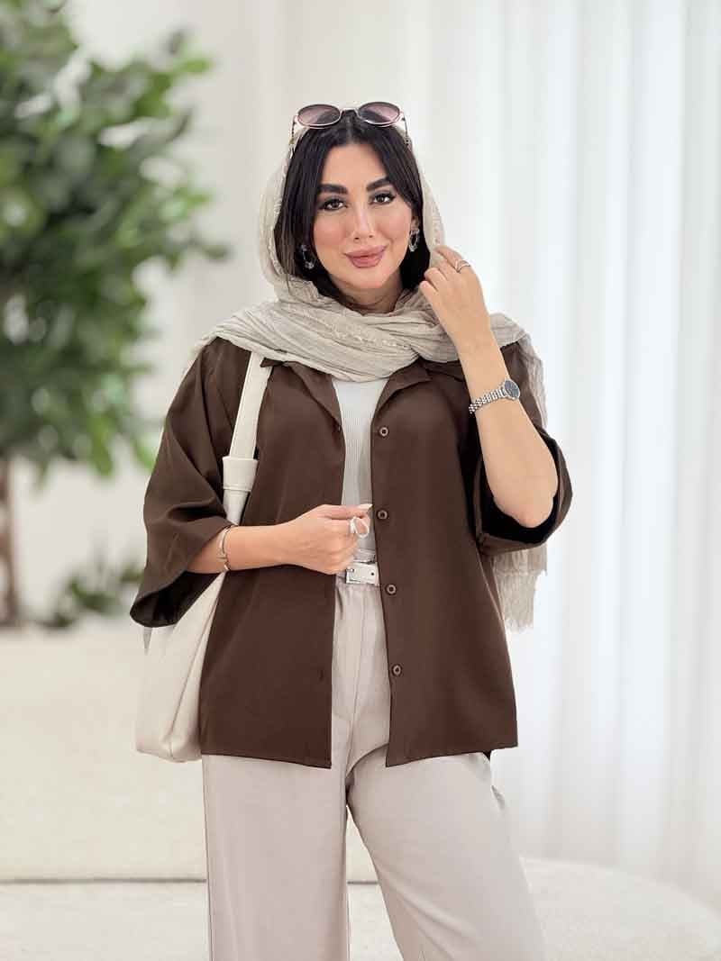 مانتو آستین پاکتی نارمیلا کد 8166 — تصویر ۲