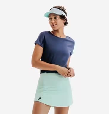 دامن تنیس زنانه دکتلون DECATHLON TSK Essential – سبز — تصویر ۲