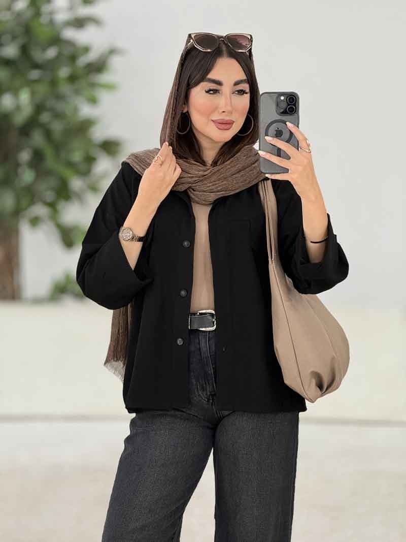 مانتو جیب نما جلو برش دار کد 8178 — تصویر ۸