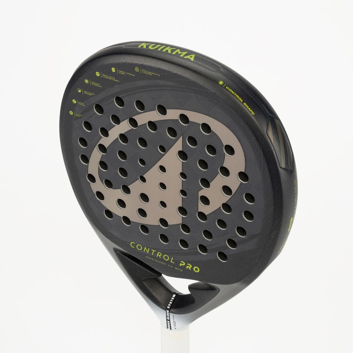 راکت پدل بزرگسال دکتلون Decathlon Adult Padel Kuikma Control Pro – مشکی — تصویر ۳