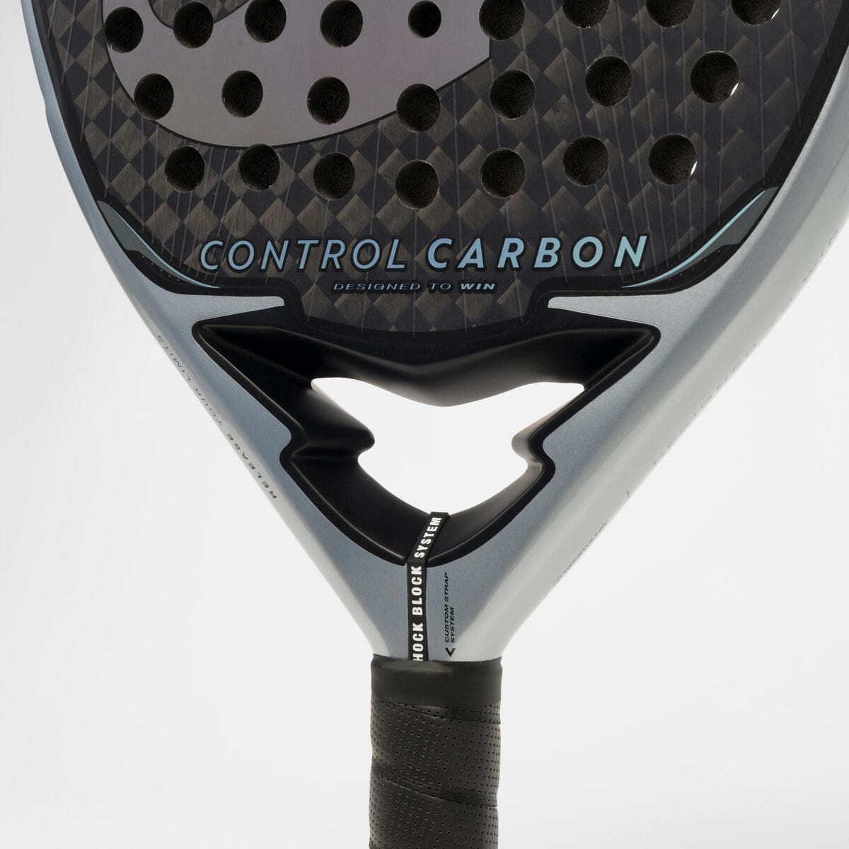 راکت پدل بزرگسال دکتلون Decathlon Adult Padel Kuikma Control Carbon – مشکی — تصویر ۵
