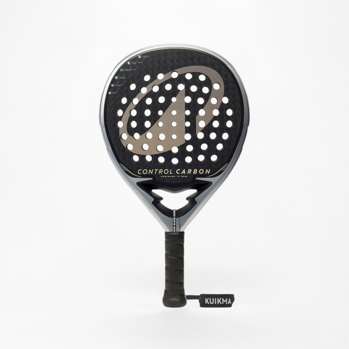 راکت پدل بزرگسال دکتلون Decathlon Adult Padel Kuikma Control Carbon – مشکی