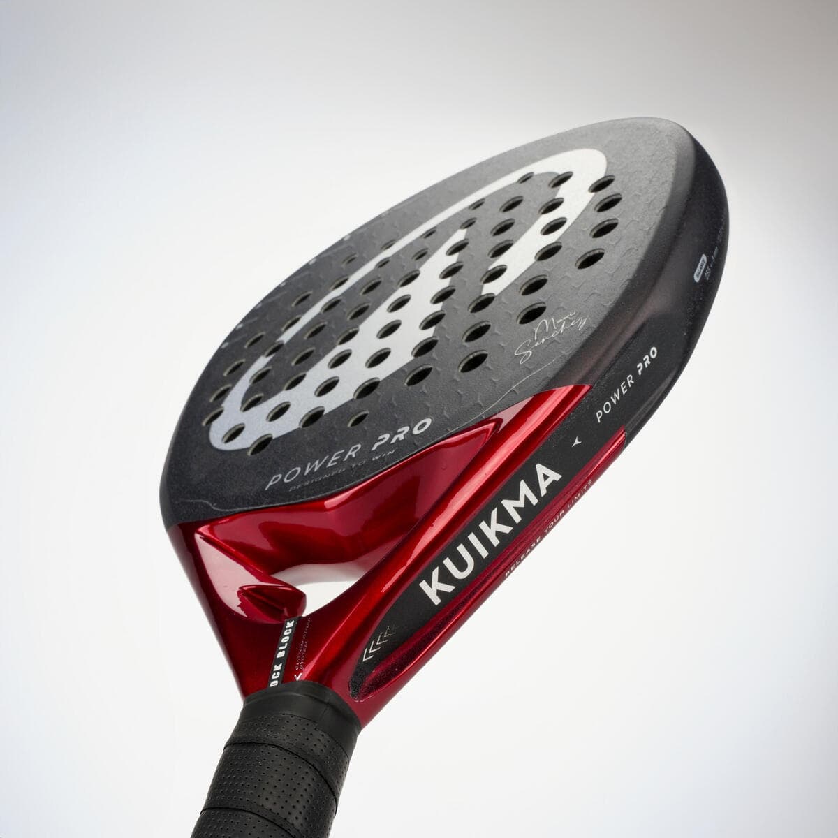 راکت پدل بزرگسال دکتلون Decathlon Adult Padel Racket Kuikma Power Pro – مشکی/قرمز — تصویر ۴