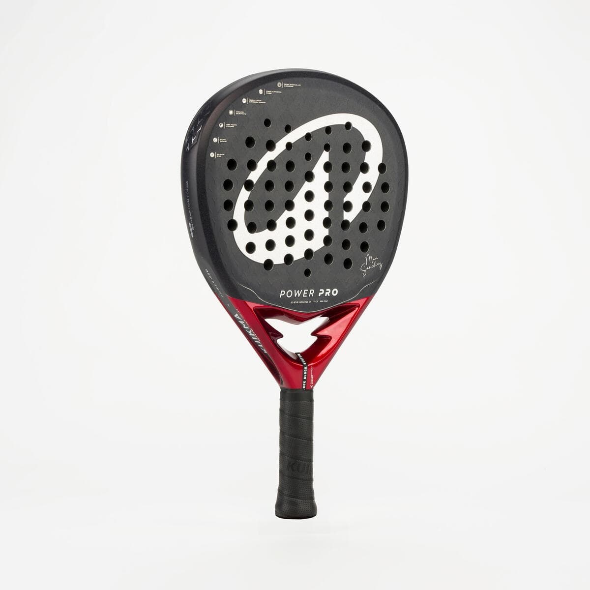 راکت پدل بزرگسال دکتلون Decathlon Adult Padel Racket Kuikma Power Pro – مشکی/قرمز — تصویر ۳