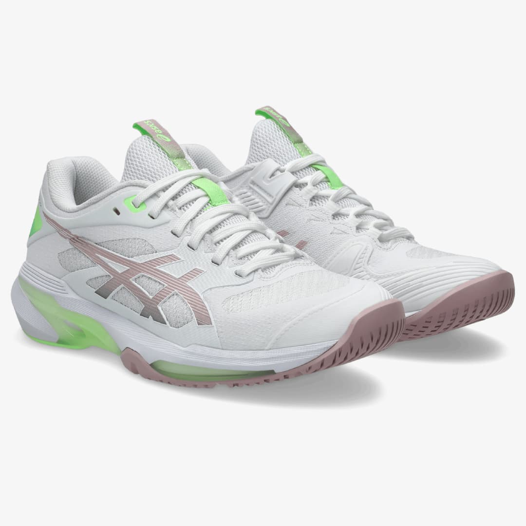 کفش تنیس زنانه اسیکس Asics SOLUTION SPEED FF 4- سفید/سبز — تصویر ۷