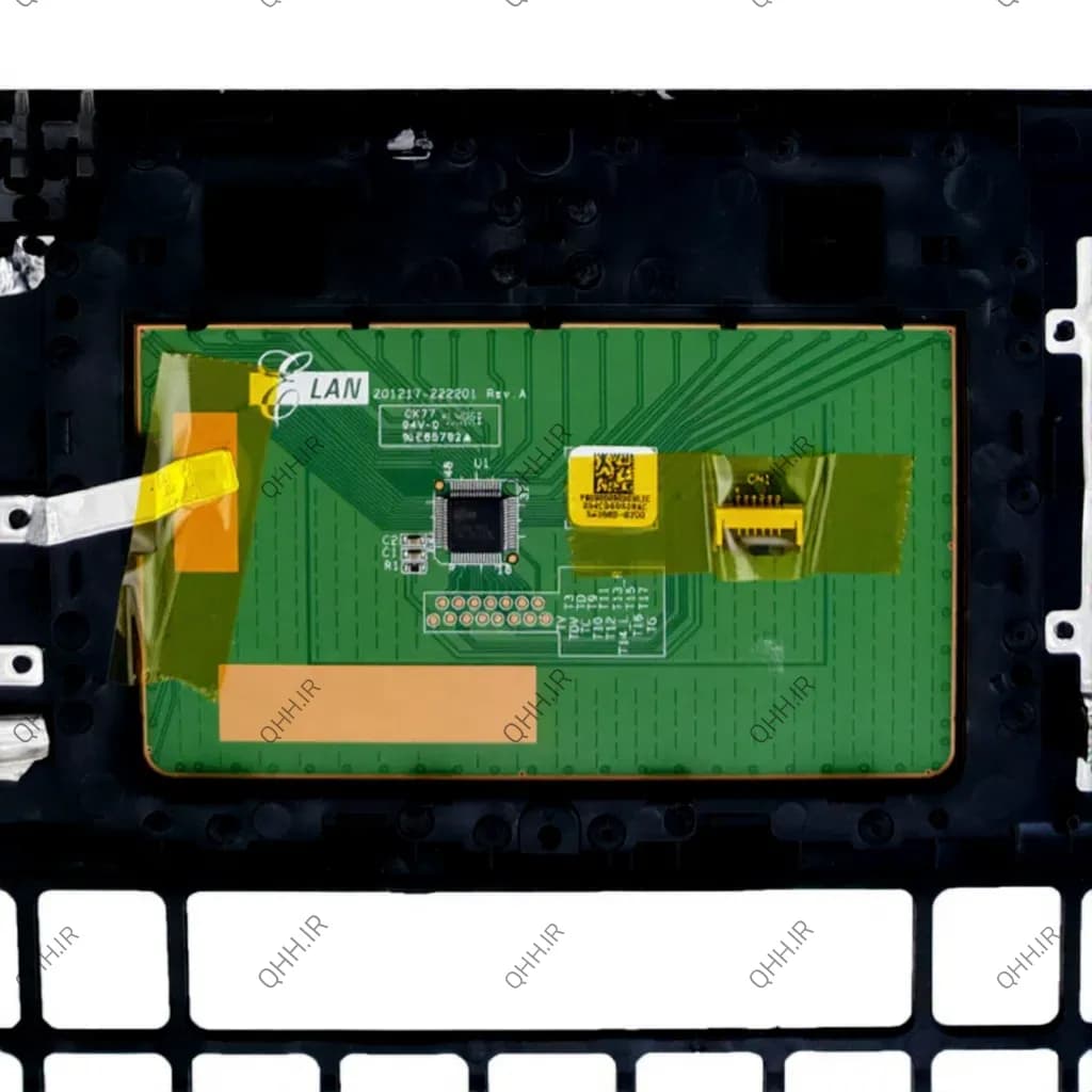 قاب کنار کیبرد لپ تاپ ایسر Aspire E1-570_E1-572 مشکی-اینتر بزرگ-خط و خش دار بدون کاور لولا به همراه تاچ پد — تصویر ۴