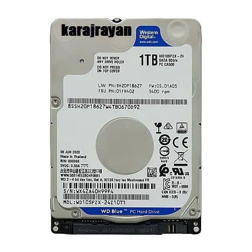 هارد HDD لپ تاپ 500 گیگابایت توشیبا Sata 5400RPM Slim -ریفر — تصویر ۳