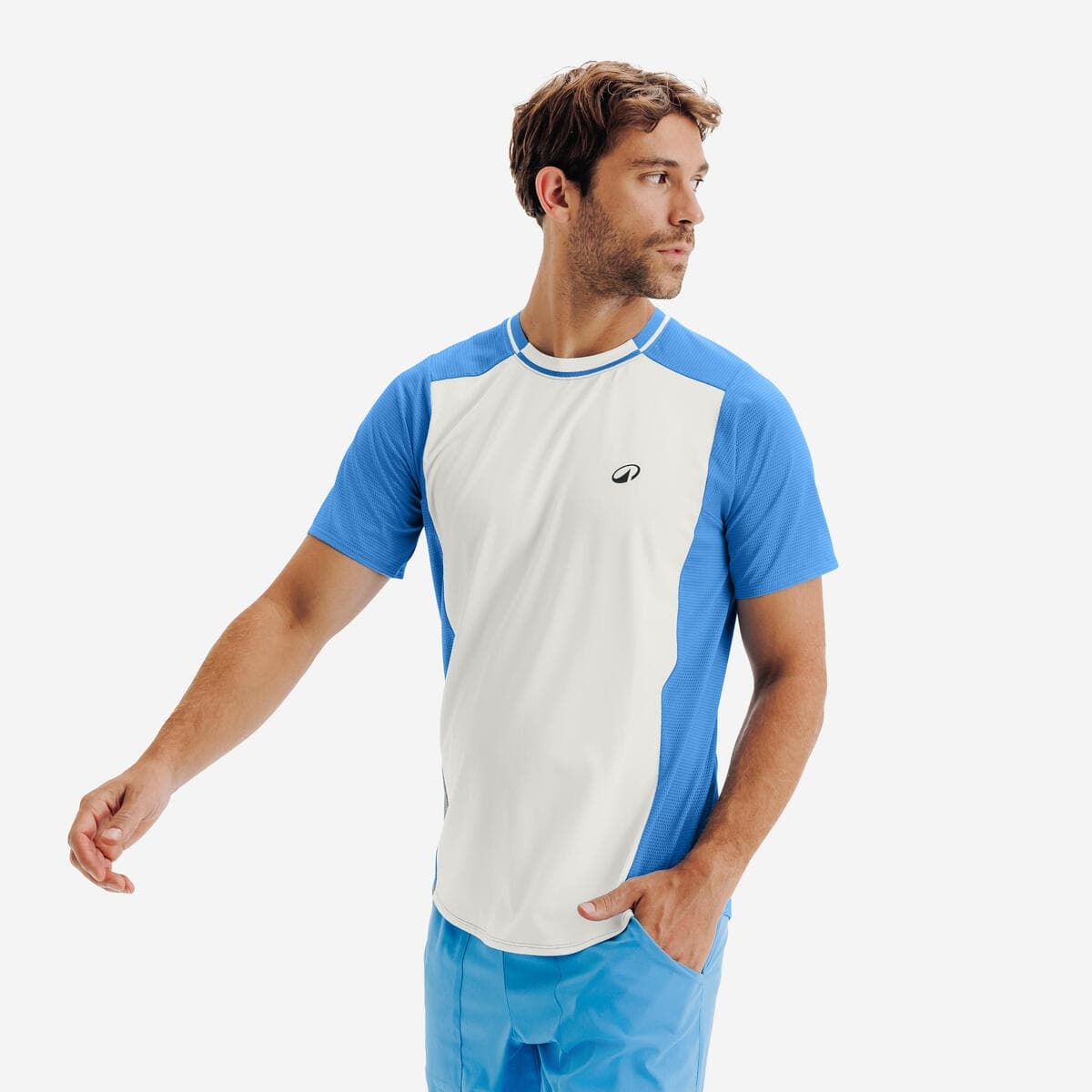 تی شرت تنیس مردانه دکتلون کویکما DECATHLON Kuikma Dry – سفید/آبی