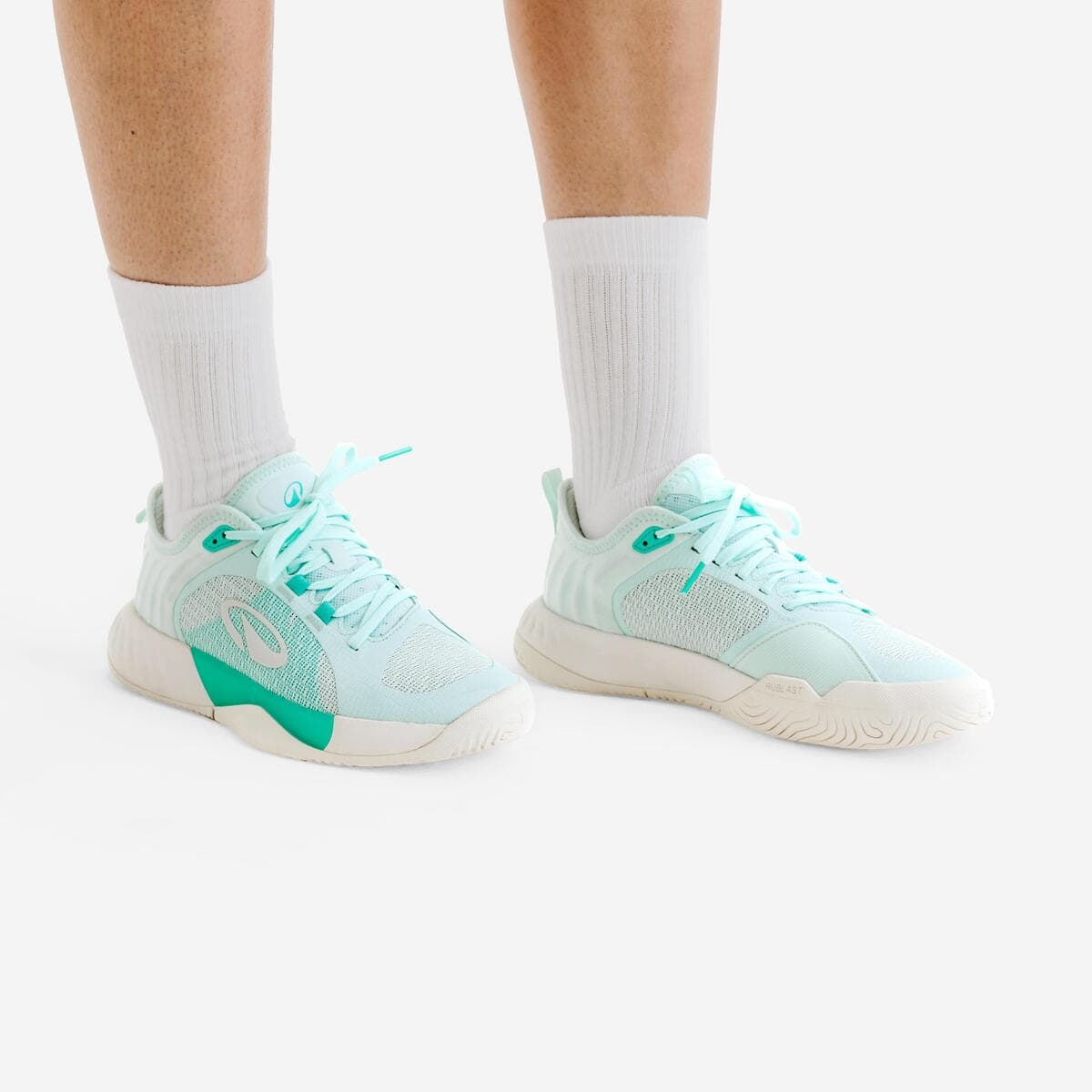 کفش تنیس زنانه دکتلون کویکما Decathlon Women’s Tennis Shoes Unrupt Team – سبز — تصویر ۴