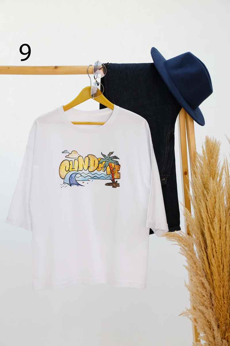 تیشرت طرح دار سوفیا کد 8160 — تصویر ۵