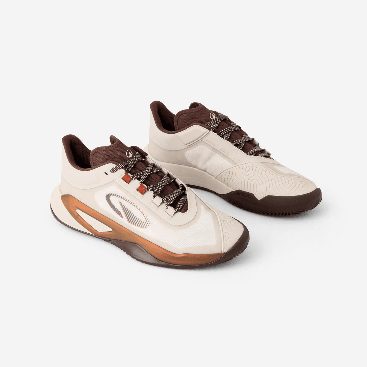 کفش تنیس مردانه دکتلون کویکما – Decathlon Men’s Tennis ShoesUnrupt Pro Clay – کرم/قهوه ای — تصویر ۶
