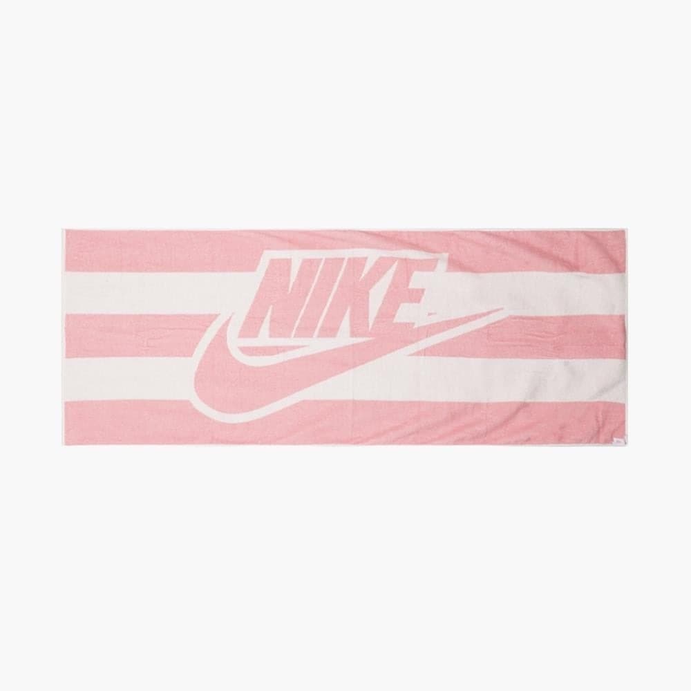 حوله نایک Nike Club Beach Towel 173X71cm – سفید/صورتی — تصویر ۲