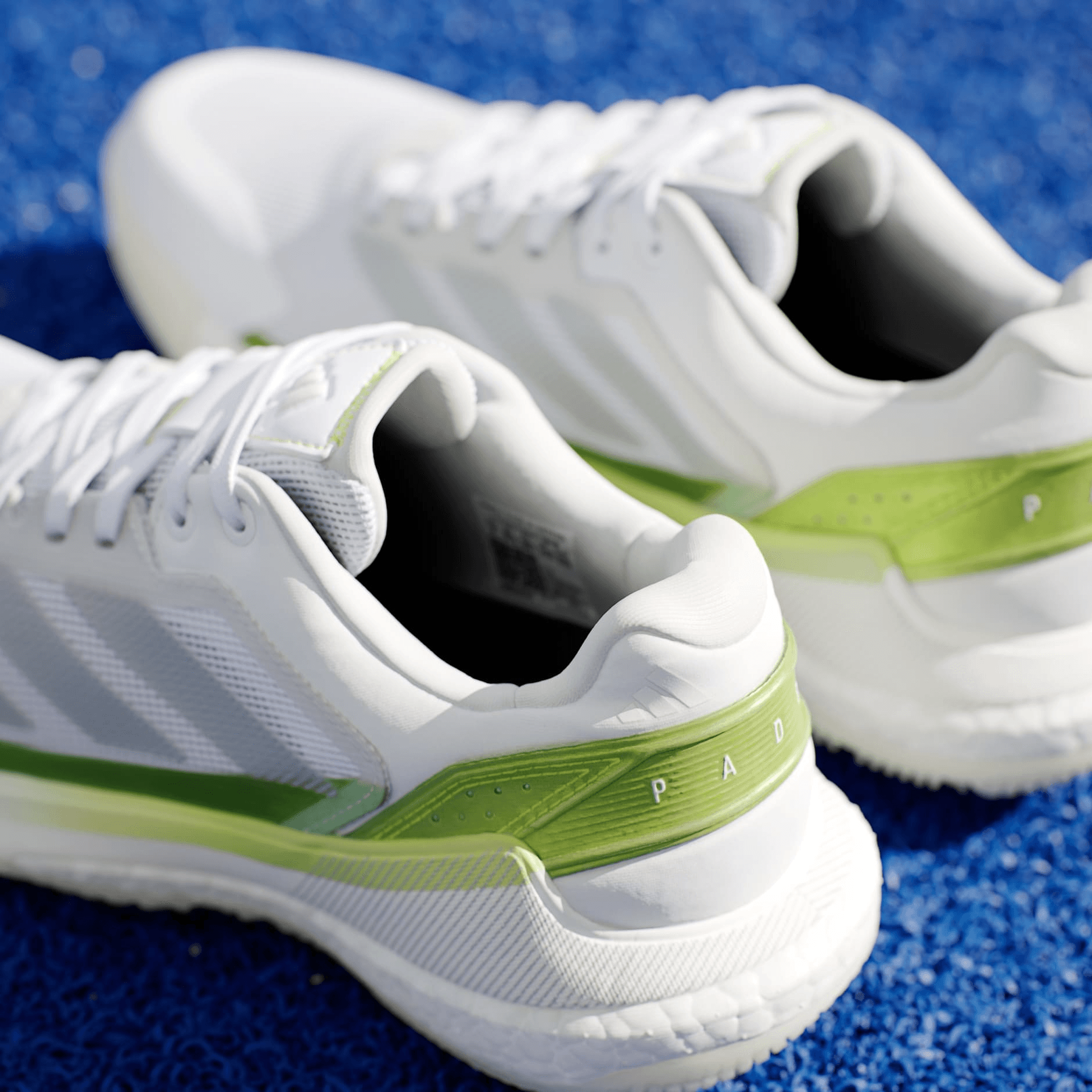 کفش پدل زنانه آدیداس – ADIDAS Crazyquick BOOST Padel – سفید/سبز — تصویر ۵