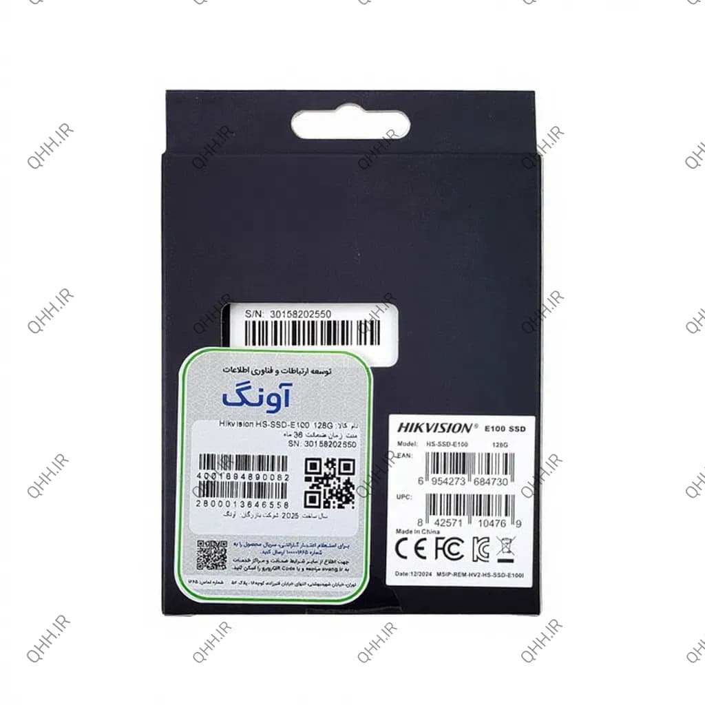 هارد SSD لپ تاپ 128 گیگابایت هایک ویژن Sata 2.5Inch E100 آونگ — تصویر ۳