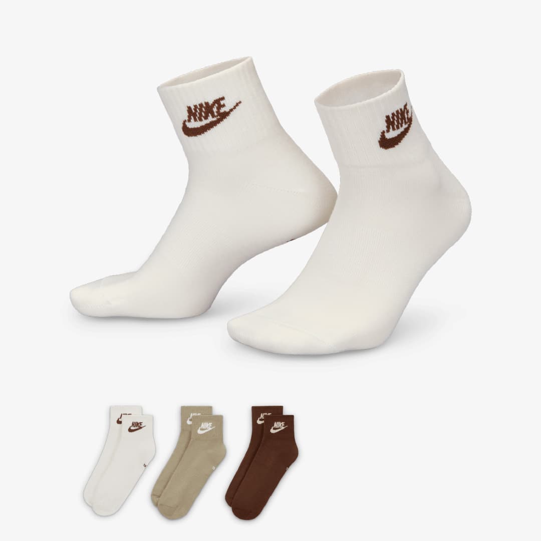 جوراب تنیس نایک Nike Everyday Essential – پک سه تایی- کرم